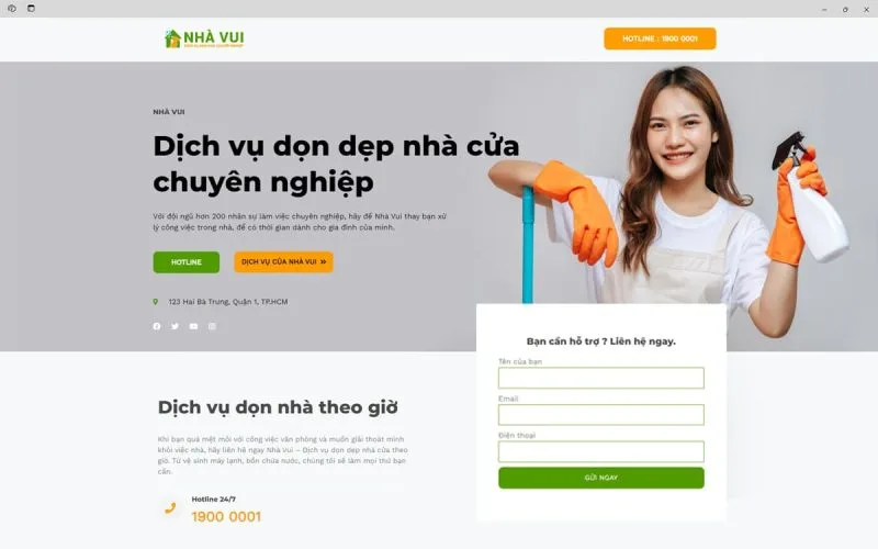 Dịch vụ chăm sóc nhà cửa Nhà Vui